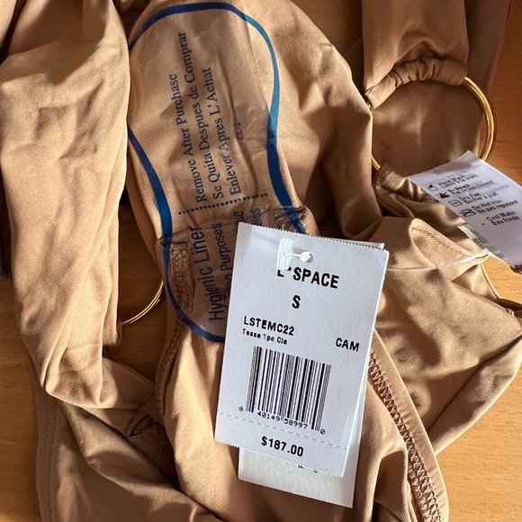 NWT X TESSA BROOKS One Piece Swimsuit, Camel - Picture 8 of 9